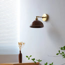 Axyaa Modern Walnut Wooden LED Wall Light - Adjustable Up Down Nordic Copper Wandlamp