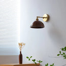 Axyaa Walnut Wood LED Wall Light, Adjustable for Bedroom, Stair, Nordic Copper Wandlamp