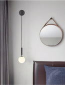 Axyaa Glass Lampshade LED Wall Light for Bedroom Staircase Decoration