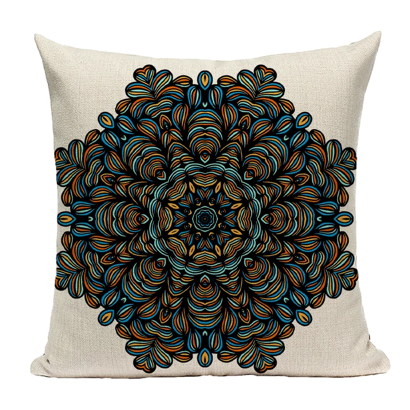 Bohemian Linen Cushion Cover 45x45 for Sofa - Axyaa Brand Home Decor