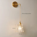 Axyaa Glass Wall Lamp LED Sconce for Bedroom, Modern Mounted Bedside Light