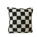 Axyaa Checkered Flocking Cushion Cover for Home Decoration