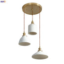 Axyaa Glass LED Pendant Lights: Modern Nordic 3-Head Fixture for Home Dining, Cafe & Bar