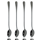 Axyaa 4-Piece Colorful Long Handle Spoon Set for Coffee, Tea, Desserts, and Juice