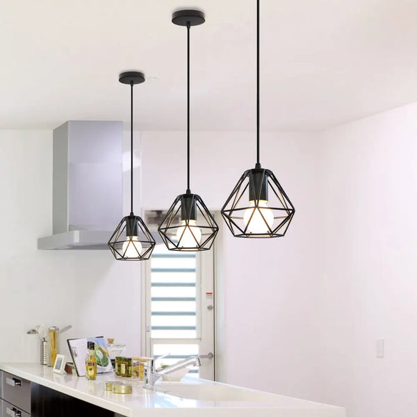Axya Industrial Cage Pendant Light Chandelier for Kitchen Living Room