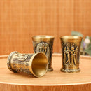 Axyaa Retro Egyptian Wine Glasses Set - Creative Cocktail and Shot Glass Pair