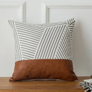 Axyaa Brown Faux Leather Pillow Cover - Home Decor, Couch, Bed - 45x45cm, 35x50cm