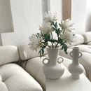 Axya Ceramic Flower Vase, Modern Nordic Decor, Dried Flowers, Living Room & Bedroom Decoration