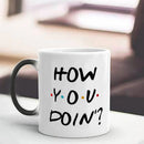 Axyaa Color Changing Friends Coffee Mug 11oz - Heat-sensitive Reactive Ceramic Tea Cup