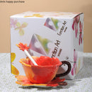 Axya Maple Leaf Ceramic Coffee Cup Set