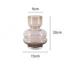 Axyaa Glass Vase Hydroponic Flower Pot Modern Home Desk Decoration Feature