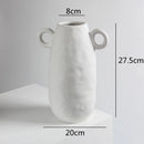 Axyaa Retro Continental Ceramic Flower Vase Rough Surface Floral Ornament