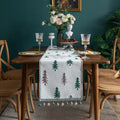 Luxury Nordic Embroidery Table Runner & Tassel Decor by Axyaa