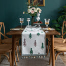 Luxury Nordic Embroidery Table Runner & Tassel Decor by Axyaa