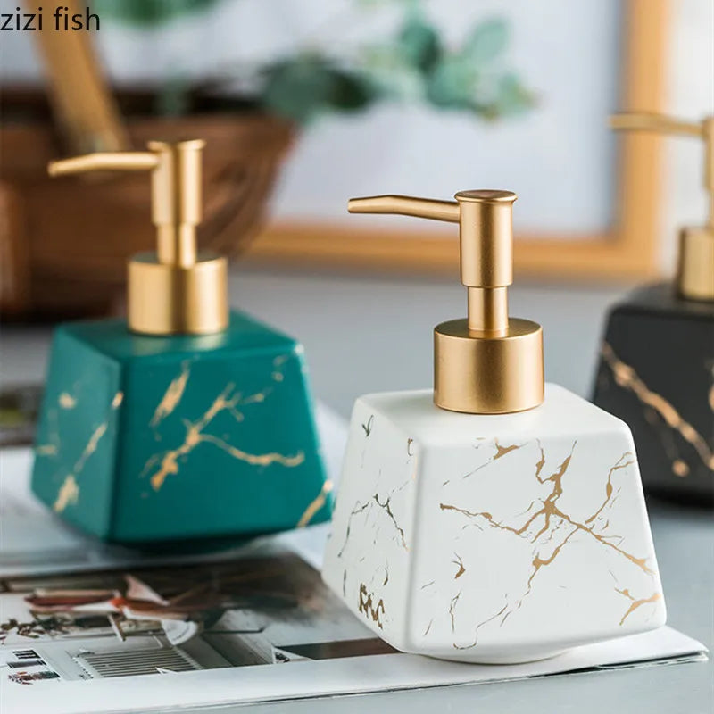 Axya Marbling Lotion Bottle Soap Dispenser for Bathroom Handwashing Fluid