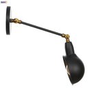 Axyaa Retro Loft Industrial Wall Lamp LED Light - Black Swing Arm Wall Sconce