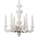 Axyaa Italian Murano Retro Chandelier Wooden Carved Hanging Lights Vintage Elegant Bedroom Living Room