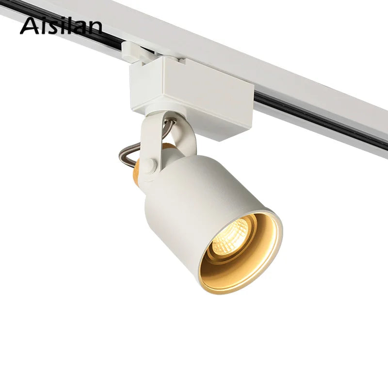 Axyaa 7W GU10 LED Track Light for Painting Display, Aluminum Ceiling Rail Spotlight