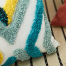 Axyaa Tufted Color Block Cushion Cover 45x45cm/30x50cm for Sofa, Bed, Chair