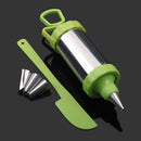 Axyaa Stainless Steel Cookie Gun Set with Icing Nozzles - Baking Tools