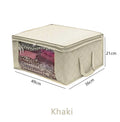 Axyaa Large Fabric Storage Box with Zipper Cover and Window for Bedroom Shelf