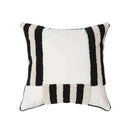 Axyaa Geometric Tufted Cushion Cover 45x45cm - Black White Pillow for Home Decor