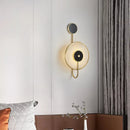 Axyaa Marble Gold Bronze Circular Wall Lamp for Villa & Hotel Decor, 5W LED.