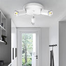 Axyaa Rotatable 3-Light Chandelier for Living Dining Kitchen Ceiling - Black&White&Silver