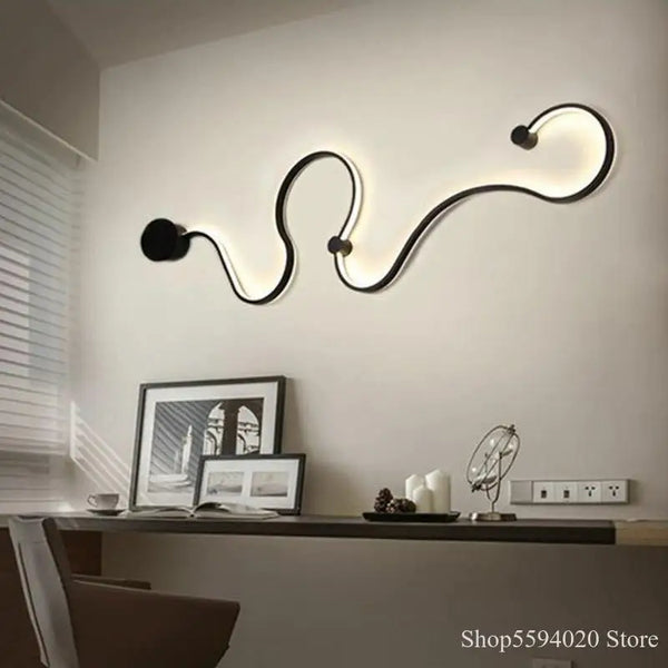 Axyaa Snakelike LED Wall Lamp for Living Room Bedroom Lighting