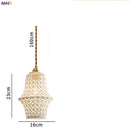 Axyaa Nordic Ceramic Pendant Lamp Modern Japanese Style Copper Hanging Light