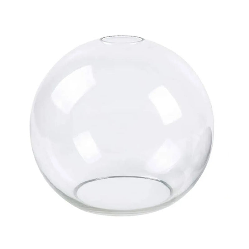 Axyaa Hand Blown Clear Glass Globe Lampshade with 2 Ends Opening