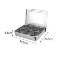 Axyaa Stainless Steel Spice Jar Set with Rack