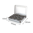 Axyaa Stainless Steel Spice Jar Set with Rack