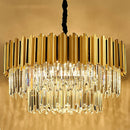 Axyaa Modern Crystal Chandelier: Luxury LED Lighting for Living Room, Bedroom, Hotel, Restaurant