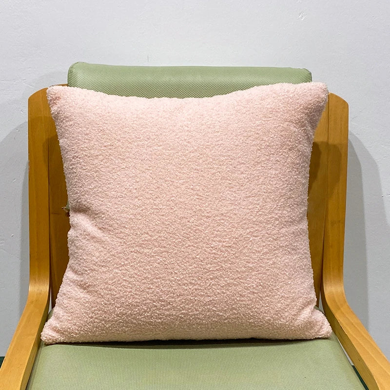 Axyaa Cozy Faux Fur Teddy Pillow Cover 45x45CM for Nordic Home Decor