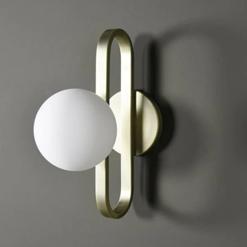 Axyaa LED Wall Light Fixture Glass Metal Modern Home Decor Sconces Hallway
