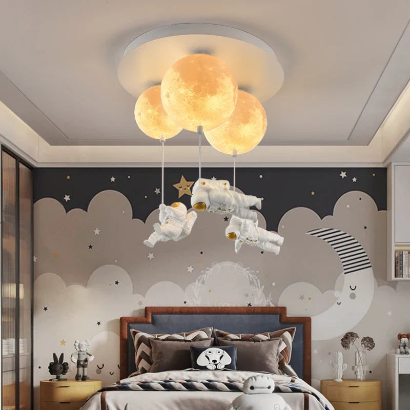 Axyaa Astronaut Moonlight Bubble Chandelier for Kids Room