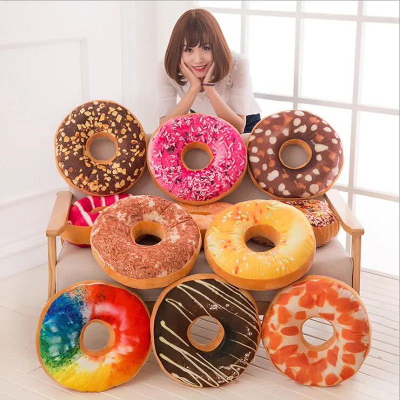 Axya 3D Donut Plush Cushion Cake Pillow, 40cm, Home Decor, Kids Toy, Wedding Cushion