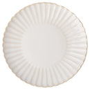 Axya Retro White Petal Ceramic Dinner Plate Set for Kitchen Dining