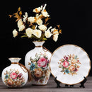 Axyaa European Ceramic Vase Set for Living Room Flower Arrangement