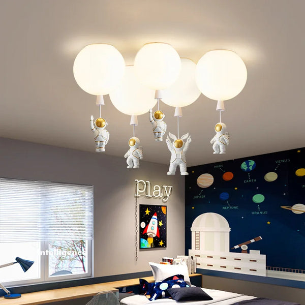 Axyaa Frosted Space Balloon Lamp Chandelier for Children's Room