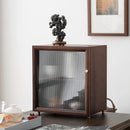 Axya Solid Wood Tea Set Storage Cabinet for Home Tea Room Organizing