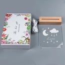 Axyaa Moon & Stars USB Nightlight with Custom Name, 3D Lamp, Christmas Decor, Kids' Gift.
