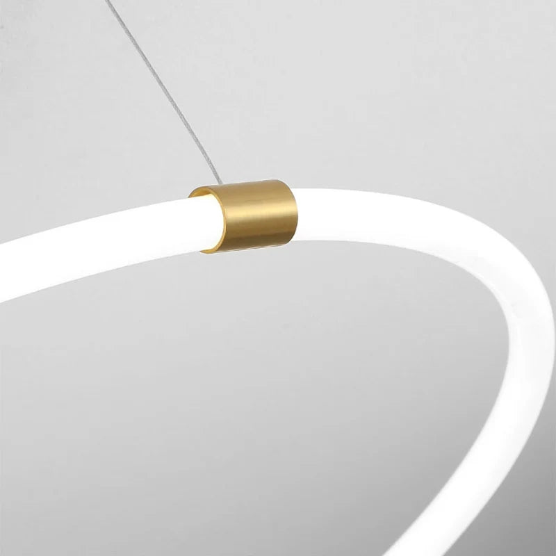 Axyaa Modern Round Acrylic Chandelier for Indoor Lighting in Bedroom and Living Room