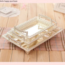 Axya Silver Plated Tray: Elegant European Style Dessert & Snack Serving Tray