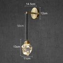 Axyaa Crystal Copper Wall Lamp Modern Background Hanging Line Lighting