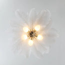 Axyaa Feather Chandelier: Modern G9 LED Palm Tree Design for Romantic Living Room Lighting