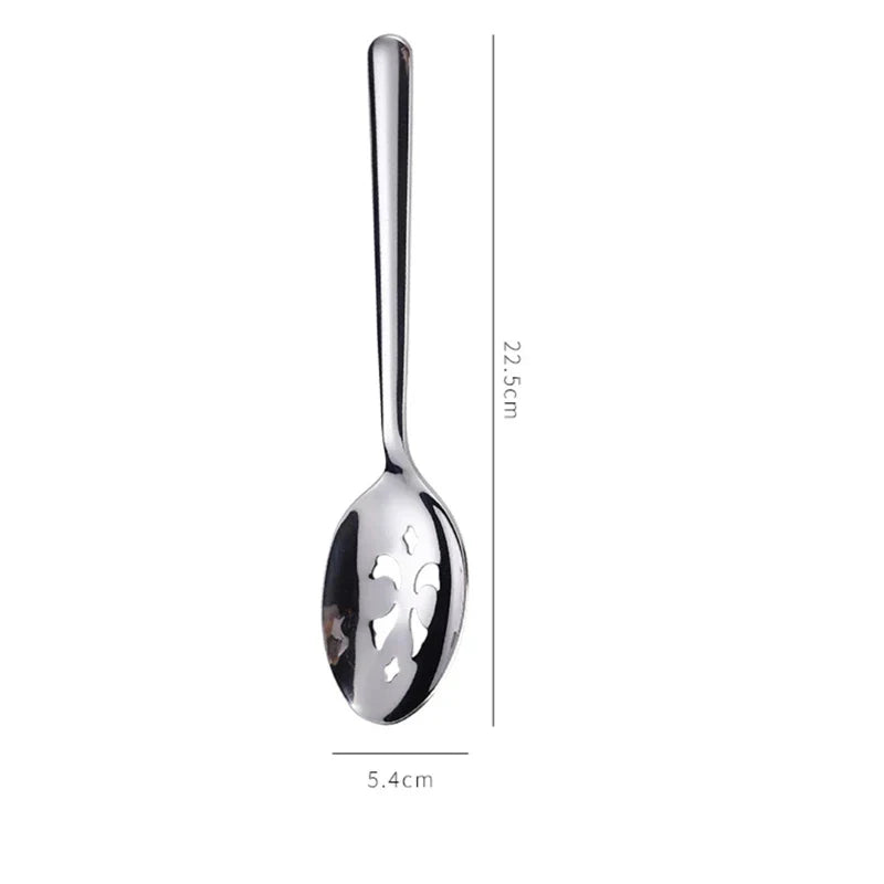 Axyaa Stainless Steel Salad Serving Spoon Set for Western Tableware