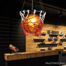 Axyaa Acrylic Basketball Pendant Lights for Home Bar Cafe Shop Living Room Kitchen