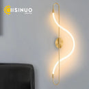 Axyaa Nordic Golden LED Wall Light 360° Adjustale Sconces Fixture